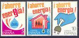 Spain 1979 Energy Conservation perf set of 3 unmounted mint, SG 2556-58, stamps on energy, stamps on electricity, stamps on  oil , stamps on 