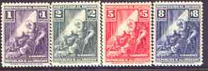 Uruguay 1930 Fund for Old People perf set of 4 unmounted mint, SG 655-58, stamps on aged, stamps on disabled