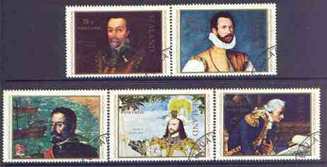 Sealand 1970 Admirals & Pirates perf set of 5 cto used, stamps on personalities, stamps on explorers, stamps on drake, stamps on frobisher, stamps on 