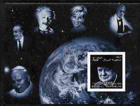 Somalia 2004 Personalities - Churchill imperf m/sheet (with Diana, Pope, Einstein, Fleming & Disney in margin) unmounted mint. Note this item is privately produced and is offered purely on its thematic appeal, stamps on , stamps on  stamps on personalities, stamps on  stamps on disney, stamps on  stamps on films, stamps on  stamps on cinema, stamps on  stamps on science, stamps on  stamps on physics, stamps on  stamps on diana, stamps on  stamps on pope, stamps on  stamps on churchill, stamps on  stamps on medical, stamps on  stamps on nobel, stamps on  stamps on scots, stamps on  stamps on scotland, stamps on  stamps on personalities, stamps on  stamps on einstein, stamps on  stamps on science, stamps on  stamps on physics, stamps on  stamps on nobel, stamps on  stamps on maths, stamps on  stamps on space, stamps on  stamps on judaica, stamps on  stamps on atomics