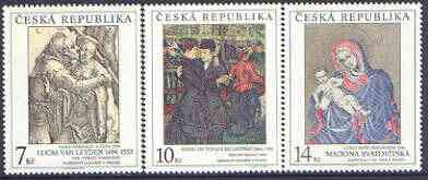 Czech Republic 1994 Art - 2nd issue perf set of 3 unmounted mint, SG 62-64, stamps on arts, stamps on toulouse-lautrec