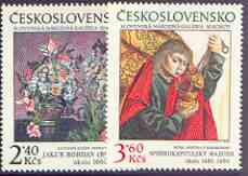 Czechoslovakia 1978 Slovak National Gallery perf set of 3 unmounted mint, SG 2437-39, stamps on arts, stamps on flowers