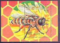 Congo 1994 Insects perf m/sheet (Bee) unmounted mint, stamps on , stamps on  stamps on insects, stamps on  stamps on bees, stamps on  stamps on honey