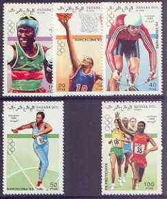 Sahara Republic 1990 Barcelona Olympic Games perf set of 5 unmounted mint, stamps on olympics, stamps on basketball, stamps on bicycles, stamps on running, stamps on boxing, stamps on discus
