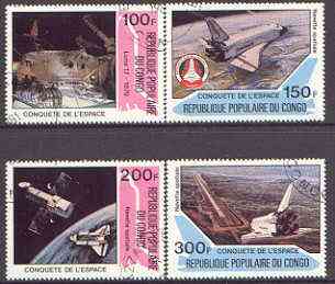 Congo 1981 Conquest of Space perf set of 4 cto used, SG 796-99, stamps on space, stamps on shuttle