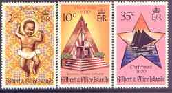Gilbert & Ellice Islands 1970 Christmas - Sketches perf set of 3 unmounted mint, SG 170-72*, stamps on christmas, stamps on cathedrals