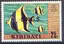Kiribati 1981 Official - Moorish Idol 25c no wmk opt'd OKGS unmounted mint, SG O19*, stamps on fish