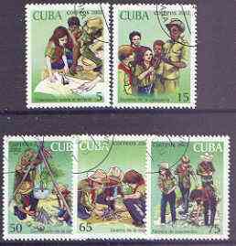 Cuba 2002 Scouts perf set of 5 fine cto used, stamps on scouts