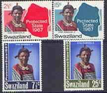 Swaziland 1967 Protected State perf set of 4 unmounted mint, SG 124-27, stamps on maps