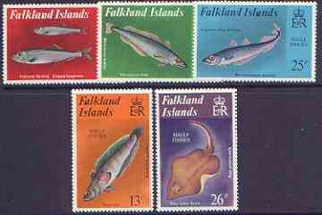 Falkland Islands 1981 Shelf Fishes perf set of 5 unmounted mint, SG 412-16, stamps on fish, stamps on 