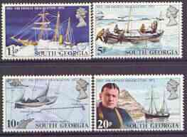 Falkland Islands Dependencies - South Georgia 1972 50th Death Anniversary of Sir Ernest Shackleton perf set of 4 unmounted mint, SG 32-35, stamps on ships, stamps on explorers, stamps on personalities, stamps on polar
