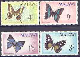 Malawi 1966 Butterflies perf set of 4 unmounted mint, SG 247-50, stamps on butterflies