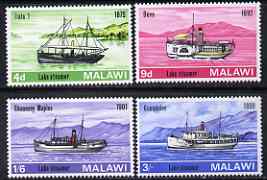 Malawi 1967 LakeMalawi Steamers perf set of 4 unmounted mint, SG 277-80, stamps on ships, stamps on 