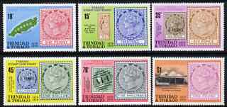 Trinidad & Tobago 1979 Tobago Stamp Centenary perf set of 6 unmounted mint, SG 544-49, stamps on stamp centenary, stamps on stamp on stamp, stamps on maps, stamps on post offices, stamps on stamponstamp