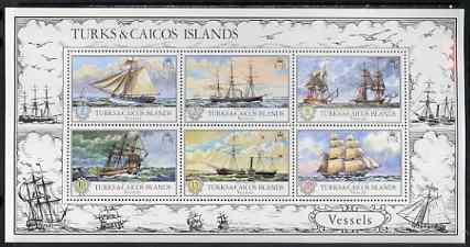 Turks & Caicos Islands 1973 Vessels perf m/sheet unmounted mint, SG MS 402, stamps on ships, stamps on 