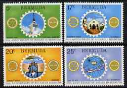 Bermuda 1974 50th Anniversary of Rotary in Bermuda perf set of 4 unmounted mint, SG 320-23, stamps on rotary, stamps on maps, stamps on bridges, stamps on churches, stamps on weather