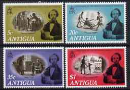 Antigua 1970 Death Centenary of Charles Dickens perf set of 4 unmounted mint, SG 265-68, stamps on personalities, stamps on literature, stamps on dickens