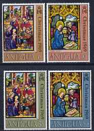 Antigua 1969 Christmas - Stained Glass Windows perf set of 4 unmounted mint, SG 252-55, stamps on christmas, stamps on stained glass