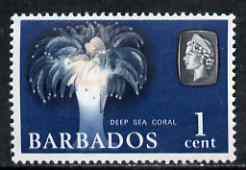 Barbados 1966-69 Deep Sea Coral 1c def (wmk sideways) unmounted mint SG 342, stamps on marine life, stamps on coral