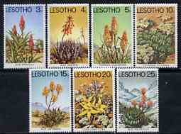 Lesotho 1977 Aloes & Succulents perf set of 7 unmounted mint, SG 322-28, stamps on flowers, stamps on cacti, stamps on aloe