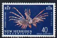 New Hebrides - English 1963-72 Lionfish 40c from def set unmounted mint, SG 104, stamps on fish