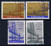Portugal 1966 Inauguration of Salazar Bridge perf set of 4 fine cds used, SG 1294-97, stamps on bridges, stamps on civil engineering
