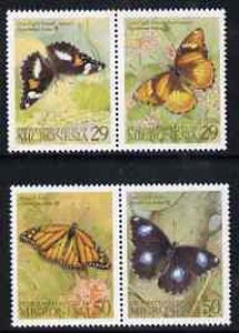 Micronesia 1993 Butterflies perf set of 4 (2 se-tenant pairs) unmounted mint, SG 333-36, stamps on butterflies