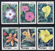 Nicaragua 1985 Flowers perf set of 6 unmounted mint, SG 2673-78, stamps on flowers, stamps on 