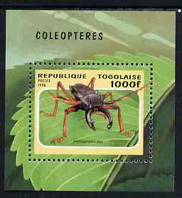 Togo 1996 Insects perf m/sheet unmounted mint, stamps on insects