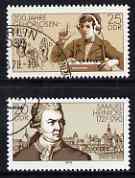 Germany - East 1978 Deaf & Dumb Education Institution perf set of 2 fine cto used, SG E2029-30, stamps on disabled, stamps on deaf, stamps on dumb, stamps on headphones, stamps on alphabets