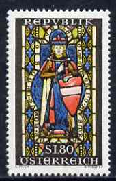 Austria 1967 St Leopold Stained-Glass Window unmounted mint, SG 1512, stamps on saints, stamps on stained glass, stamps on 