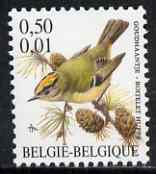 Belgium 2000-01 Birds #4 Goldcrest 50c/0.01Euro dual currency unmounted mint, SG 3537, stamps on birds    