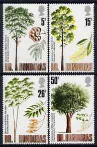 British Honduras 1971 Indigenous Hardwoods (3rd series) perf set of 4 unmounted mint , SG 315-18, stamps on trees