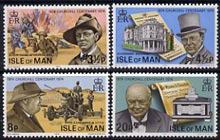 Isle of Man 1974 Churchill Centenary perf set of 4 unmounted mint, SG 54-57, stamps on churchill, stamps on personalities, stamps on constitutions, stamps on 