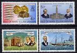 Isle of Man 1975 Manx Pioneers in Cleveland perf set of 4 unmounted mint, SG 59-62, stamps on americana, stamps on ships, stamps on settlers