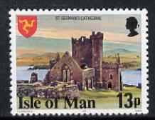 Isle of Man 1978-81 St Germans Cathedral 13p perf 14 (from def set) unmounted mint, SG 120, stamps on cathedrals