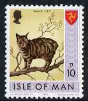 Isle of Man 1973-75 Manx Cat 10p (from def set) unmounted mint, SG 28, stamps on cats