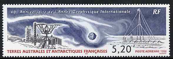 French Southern & Antarctic Territories 1998 International Geophysical Year unmounted mint, SG 392, stamps on polar, stamps on weather