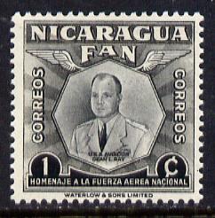 Nicaragua 1954 National Air Force Commemoration - 1c Capt Dean L Ray (aviator) unmounted mint SG 1209, stamps on aviation, stamps on aviator, stamps on personalities