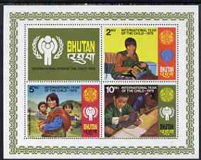 Bhutan 1979 International Year of the Child perf m/sheet unmounted mint, SG MS 414, stamps on , stamps on  iyc , stamps on children, stamps on 