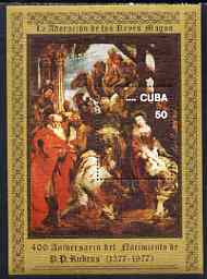 Cuba 1977 400th Birth Anniversary of Peter Paul Rubens perf m/sheet unmounted mint, SG MS 2414, stamps on arts, stamps on rubens, stamps on renaissance