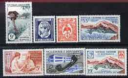 New Caledonia 1960 Postal Centenary perf set of 7 unmounted mint, SG 358-64, stamps on stamp centenary, stamps on telephones, stamps on napoleon, stamps on postal, stamps on postbox, stamps on stamp on stamp, stamps on stamponstamp
