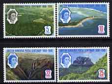 British Honduras 1966 Stamp Centenary perf set of 4 unmounted mint, SG 235-38, stamps on stamp centenary, stamps on tourism, stamps on fruit, stamps on waterfalls