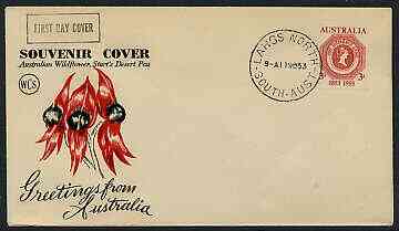 Australia 1953 Tasmanian Stamp Centenary on illustrated cover with first day cancel, stamps on stamp on stamp, stamps on stamp centenary, stamps on stamponstamp