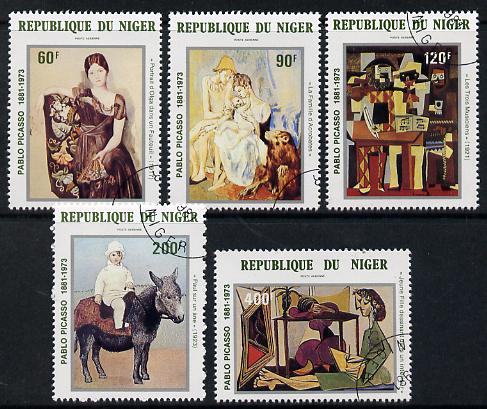 Niger Republic 1981 Birth Centenary of Picasso set of 5 cto used, SG 854-58*, stamps on arts    picasso
