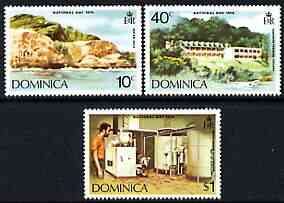 Dominica 1974 National Day perf set of 3 unmounted mint, SG 430-32, stamps on education, stamps on bay oil, stamps on tourism, stamps on  oil , stamps on 
