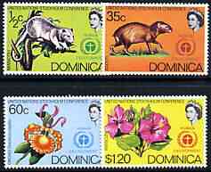 Dominica 1972 UN Conference on the Human Environment perf set of 4 unmounted mint, SG 352-55, stamps on united nations, stamps on environment, stamps on opossum, stamps on orchids, stamps on flowers, stamps on rodents, stamps on animals, stamps on flowers