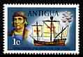 Antigua 1972 Columbus & Nina 1c (wmk upright) unmounted mint, SG 324*, stamps on ships, stamps on explorers, stamps on columbus