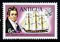 Antigua 1972 William IV & HMS Pegasus 6c (wmk upright) unmounted mint, SG 328*, stamps on ships, stamps on explorers, stamps on 