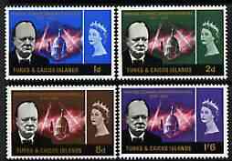 Turks & Caicos Islands 1966 Churchill Commemoration perf set of 4 unmounted mint, SG 262-65, stamps on personalities, stamps on churchill, stamps on 